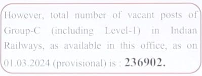 Railway Recruitment Board Exam (RRB) Group D News 2024 2 Railway Group C Vacancy