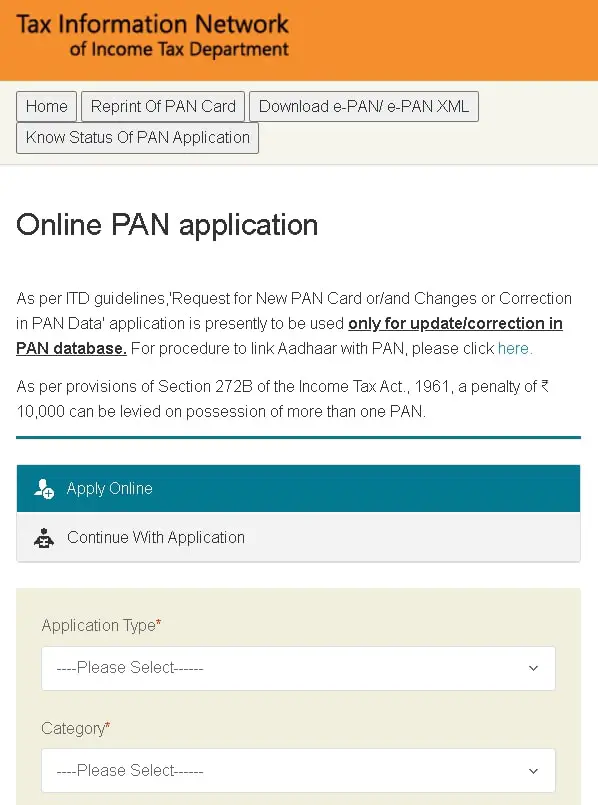 Minor Pan Card Apply Online, Age limit, Required Documents 2 Steps to Apply Online For Minor Pan Card