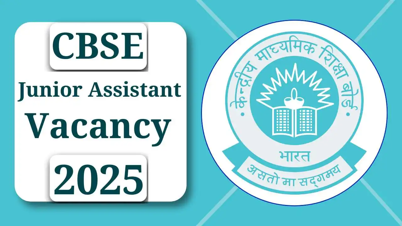 CBSE Junior Assistant Previous Year Question Paper with Answer key- Download Now CBSE Junior Assistant Recruitment 2025