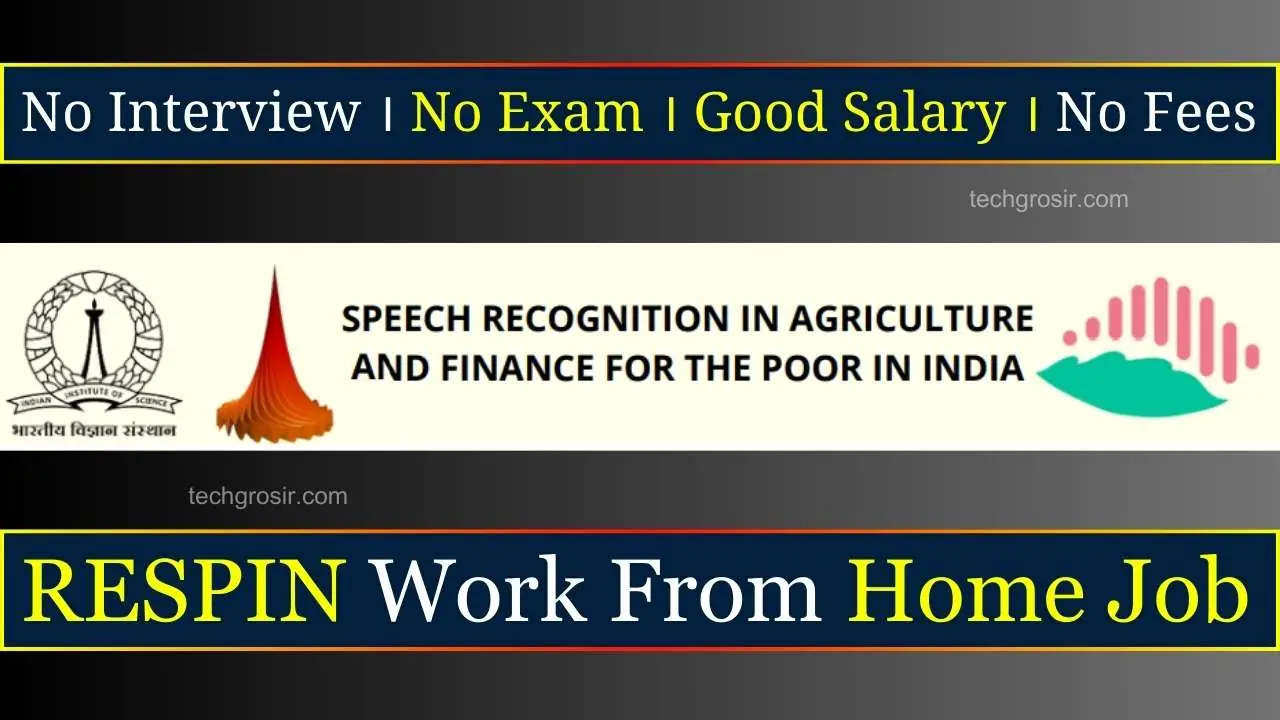 RESPIN Work From Home Job To Earn Rs 30,000 - 45,000/month RESPIN Work From Home Job