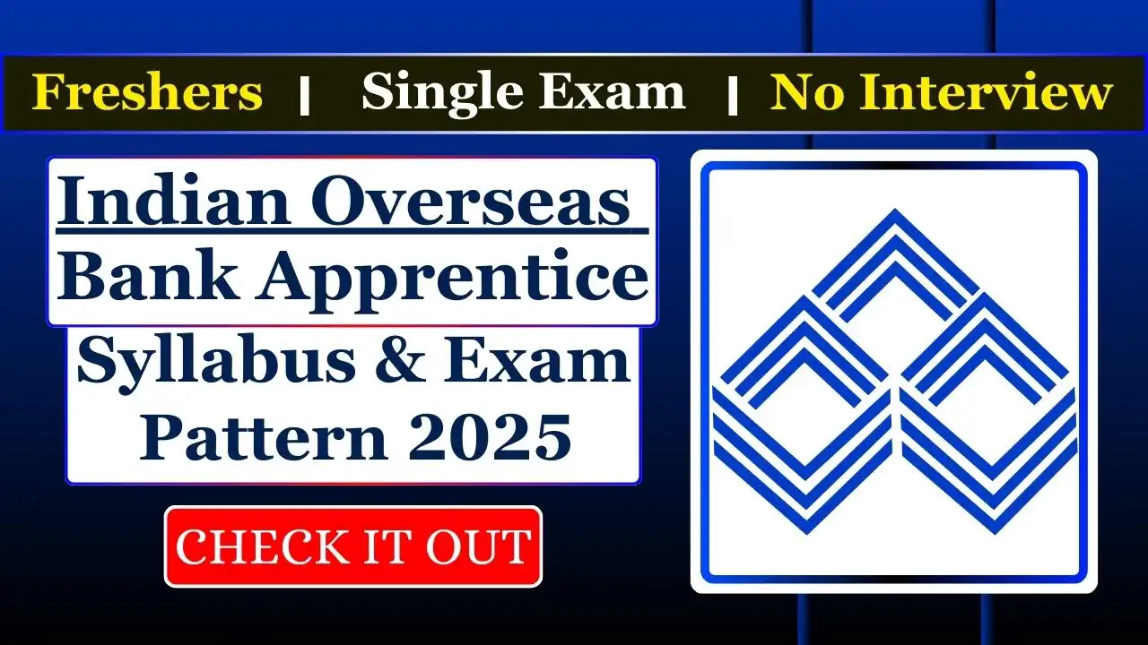 Indian Overseas Bank Apprentice Syllabus